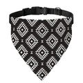 Black And White Navajo Pattern Print Over The Collar Dog Bandana