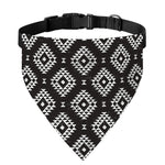 Black And White Navajo Pattern Print Over The Collar Dog Bandana