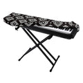 Black And White Navajo Pattern Print Piano Keyboard Cover