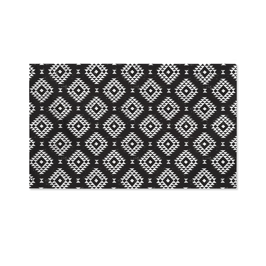 Black And White Navajo Pattern Print Polyester Flag