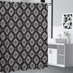 Black And White Navajo Pattern Print Premium Shower Curtain