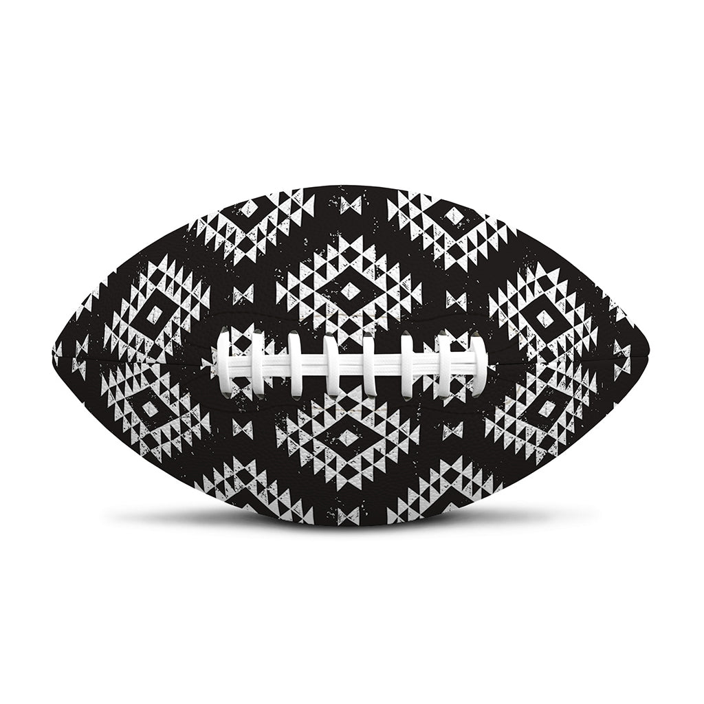 Black And White Navajo Pattern Print Rugby Ball