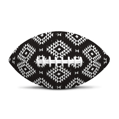 Black And White Navajo Pattern Print Rugby Ball