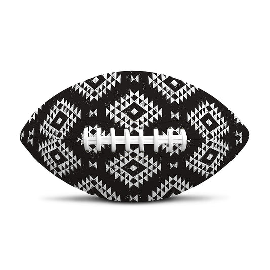 Black And White Navajo Pattern Print Rugby Ball