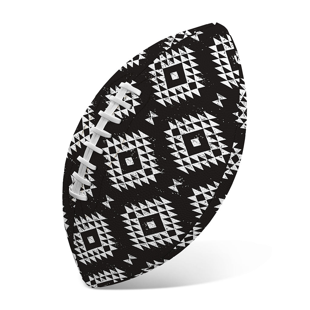 Black And White Navajo Pattern Print Rugby Ball