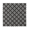Black And White Navajo Pattern Print Silk Bandana