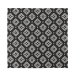 Black And White Navajo Pattern Print Silk Bandana