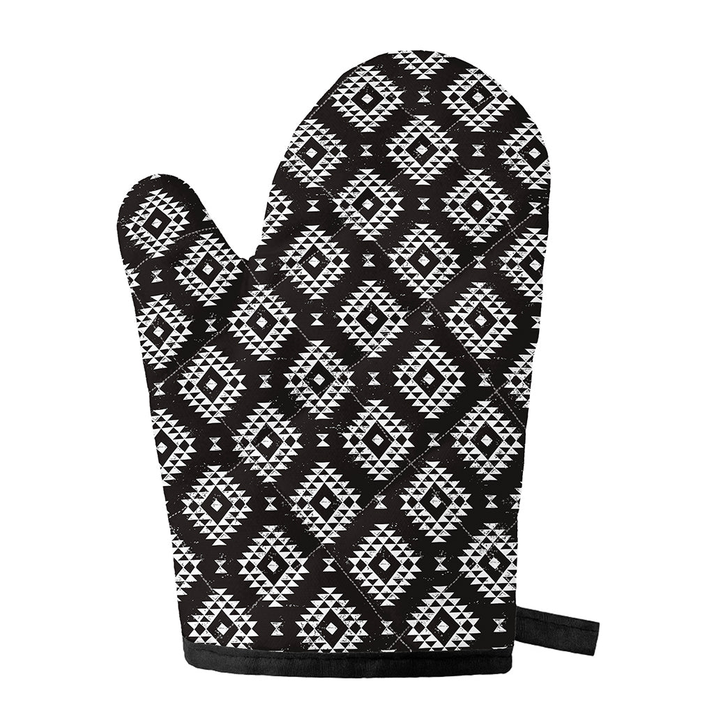 Black And White Navajo Pattern Print Single Oven Mitt