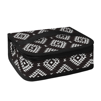 Black And White Navajo Pattern Print Small Lunch Bag