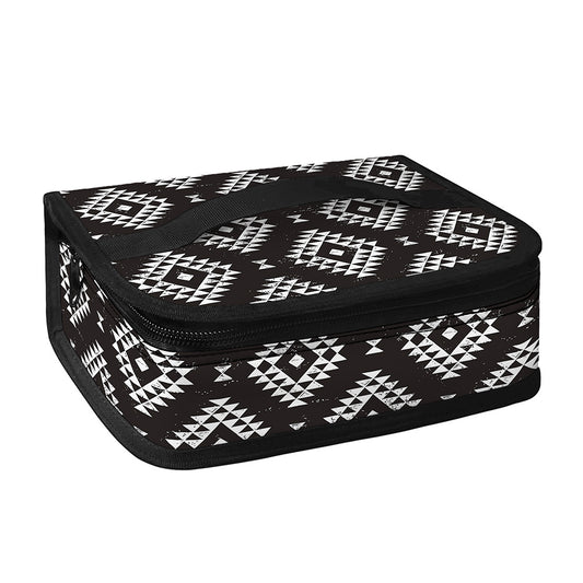 Black And White Navajo Pattern Print Small Lunch Bag