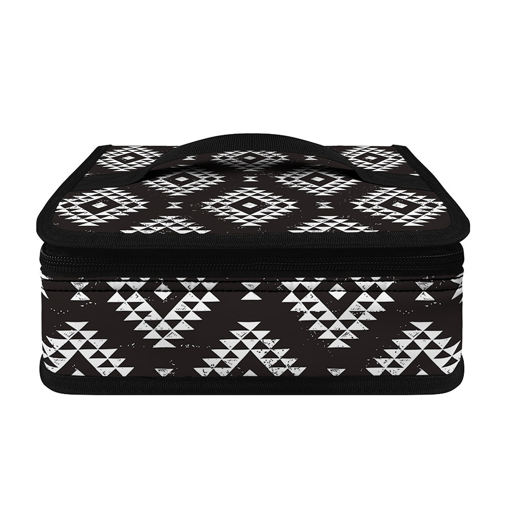Black And White Navajo Pattern Print Small Lunch Bag