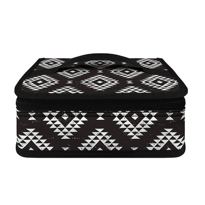 Black And White Navajo Pattern Print Small Lunch Bag