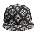 Black And White Navajo Pattern Print Snapback Cap