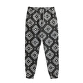 Black And White Navajo Pattern Print Sweatpants