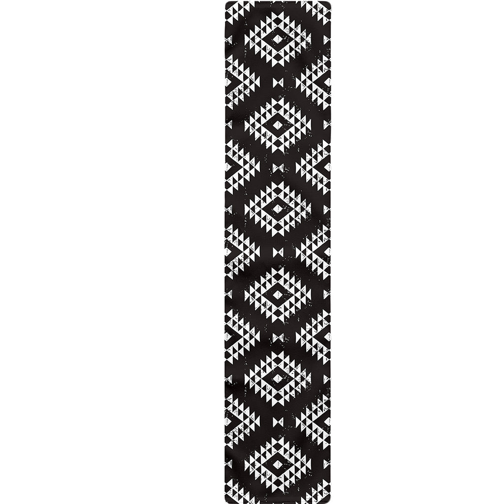 Black And White Navajo Pattern Print Table Runner