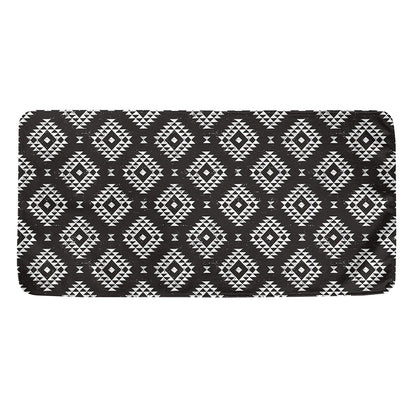 Black And White Navajo Pattern Print Towel