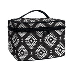 Black And White Navajo Pattern Print Travel Makeup Bag