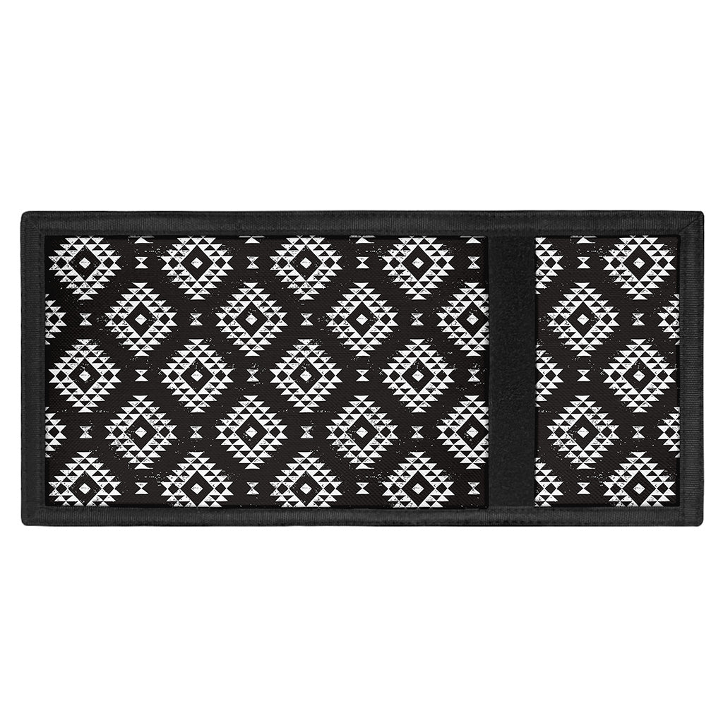 Black And White Navajo Pattern Print Trifold Wallet