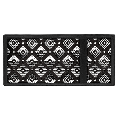Black And White Navajo Pattern Print Trifold Wallet