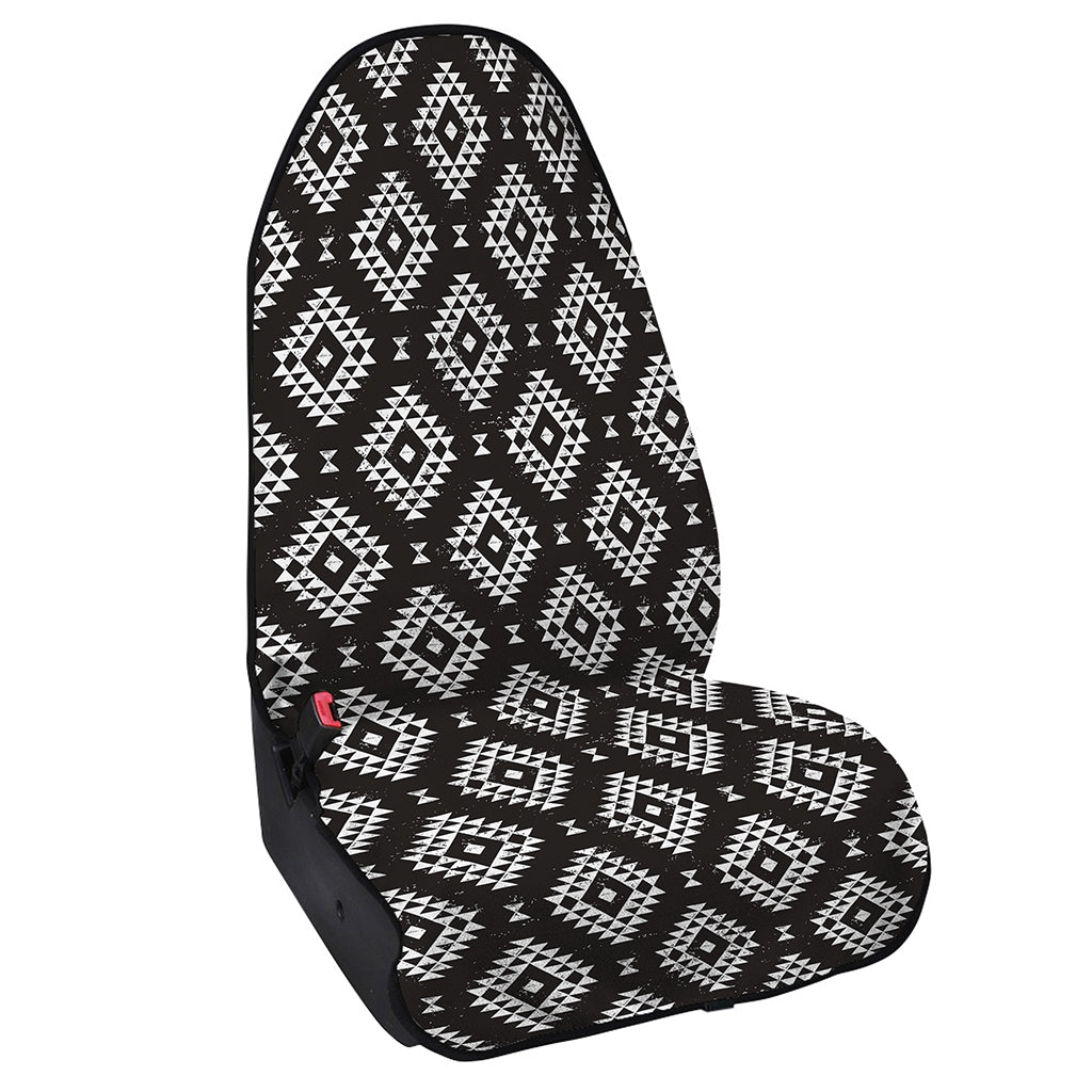 Black And White Navajo Pattern Print Waterproof Car Seat Cover