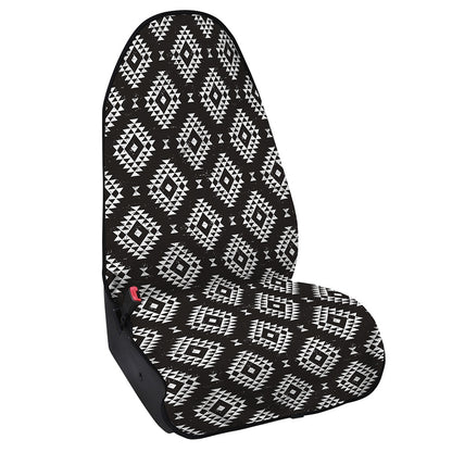 Black And White Navajo Pattern Print Waterproof Car Seat Cover