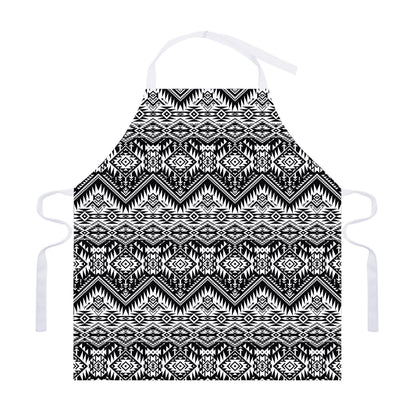 Black And White Navajo Print Adjustable Apron