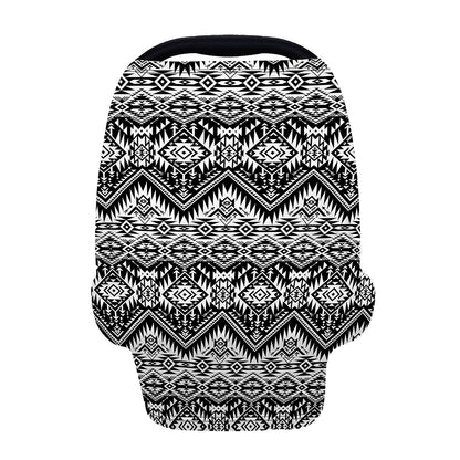 Black And White Navajo Print Baby Seat Cover