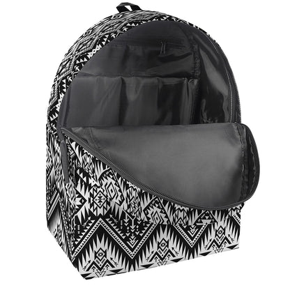 Black And White Navajo Print Backpack