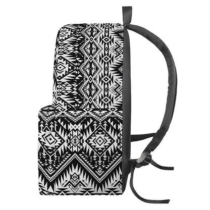 Black And White Navajo Print Backpack