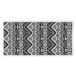 Black And White Navajo Print Beach Towel
