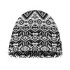 Black And White Navajo Print Beanie