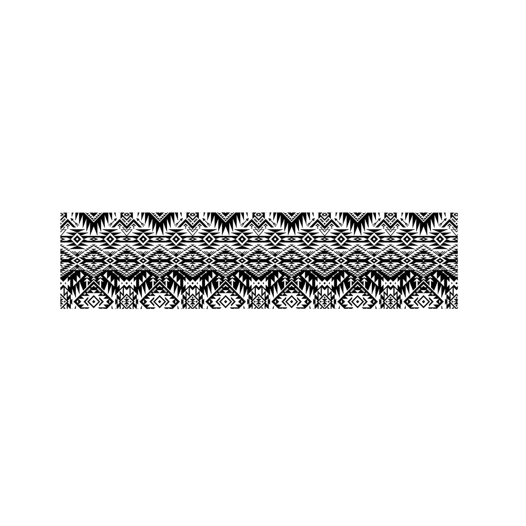 Black And White Navajo Print Bed Runner
