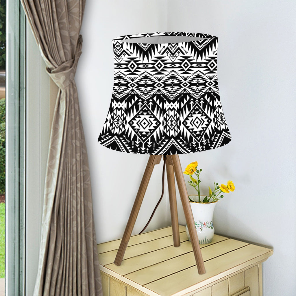 Black And White Navajo Print Bell Lamp Shade