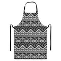 Black And White Navajo Print Bib Apron With Pocket