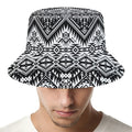 Black And White Navajo Print Bucket Hat