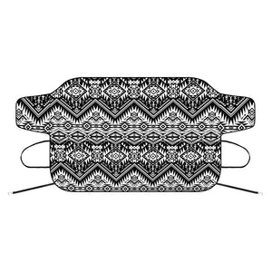 Black And White Navajo Print Car Windshield Snow Cover