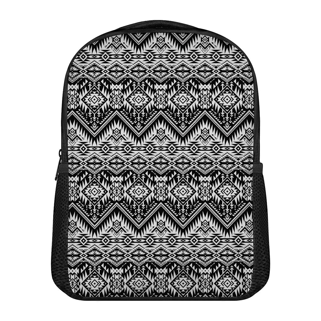 Black And White Navajo Print Casual Backpack