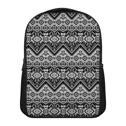 Black And White Navajo Print Casual Backpack