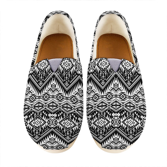 Black And White Navajo Print Casual Shoes