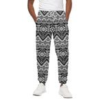 Black And White Navajo Print Cotton Pants