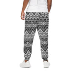 Black And White Navajo Print Cotton Pants