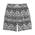 Black And White Navajo Print Cotton Shorts