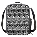 Black And White Navajo Print Crossbody Lunch Bag