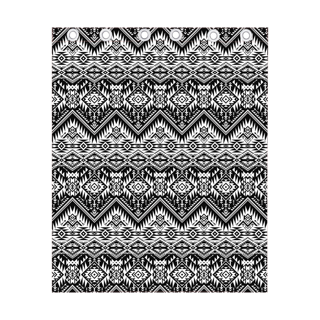 Black And White Navajo Print Curtain