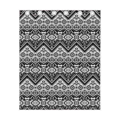 Black And White Navajo Print Curtain