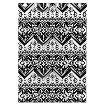 Black And White Navajo Print Curtain