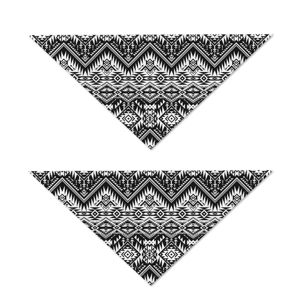 Black And White Navajo Print Dog Bandana