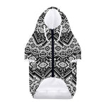 Black And White Navajo Print Dog Zip Up Hoodie