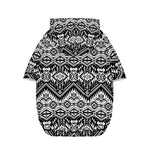 Black And White Navajo Print Dog Zip Up Hoodie