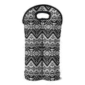 Black And White Navajo Print Double Neoprene Wine Tote